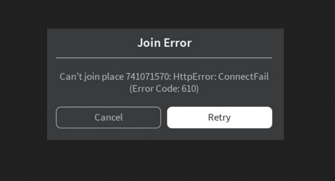 How to Fix 'Roblox Error Code 610' issue in Windows 11/10