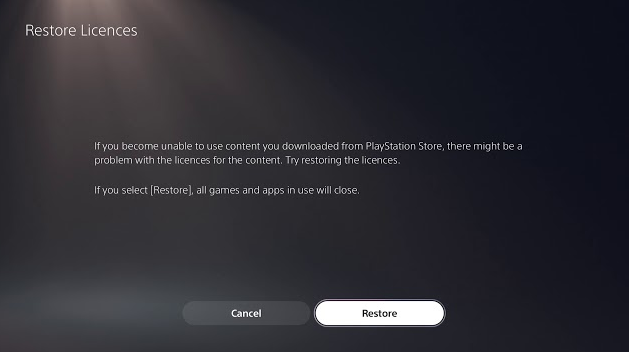 How to Restore Licenses on Your PS5