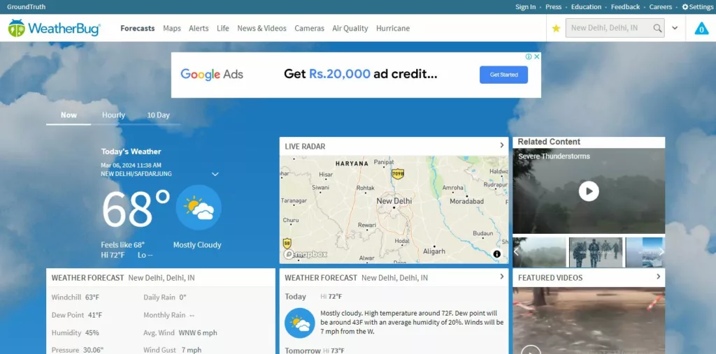 AccuWeather vs WeatherBug