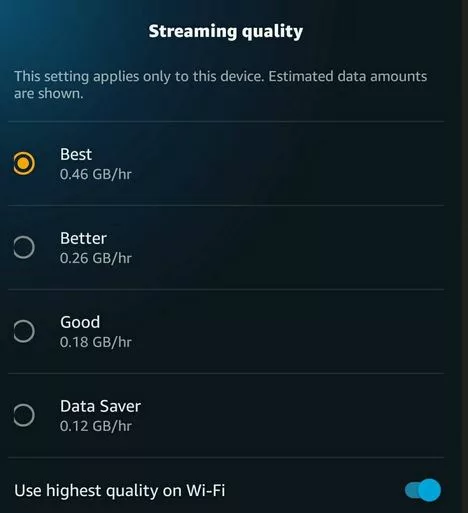 How To Adjust Video Quality in Amazon Prime Video