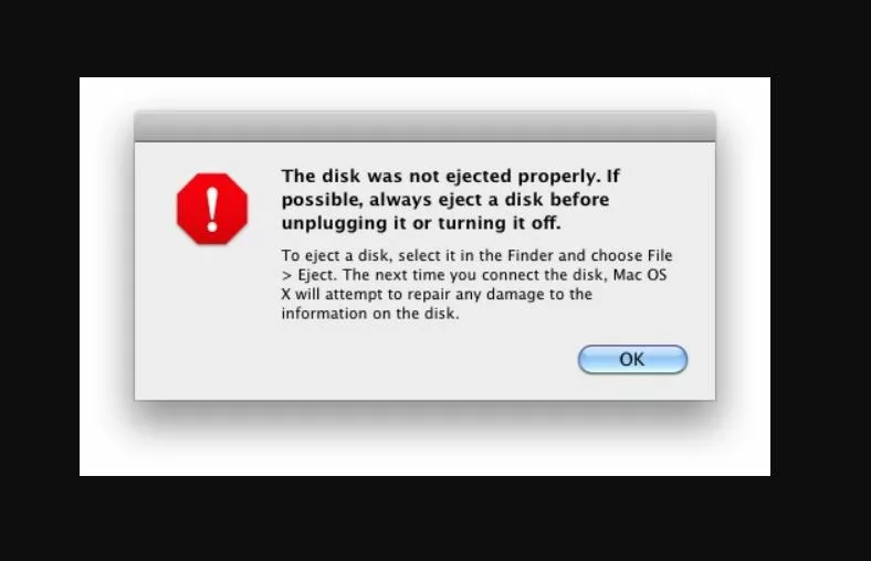 How to Fix 'Disk Not Ejected Properly' error on Mac